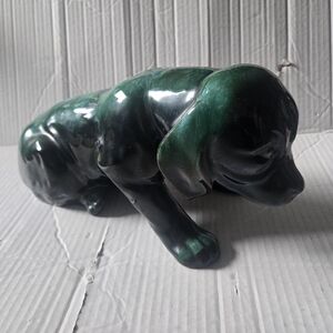 Vintage Blue Mountain Pottery Sitting Spaniel Dog Figurine (13" x 6" x 5 1/2")